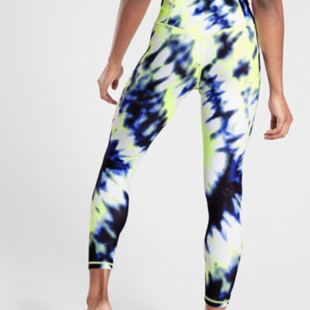 Athleta Tie Dye Elation 7/8 Tight Cobalt Blue - Picture 5 of 6